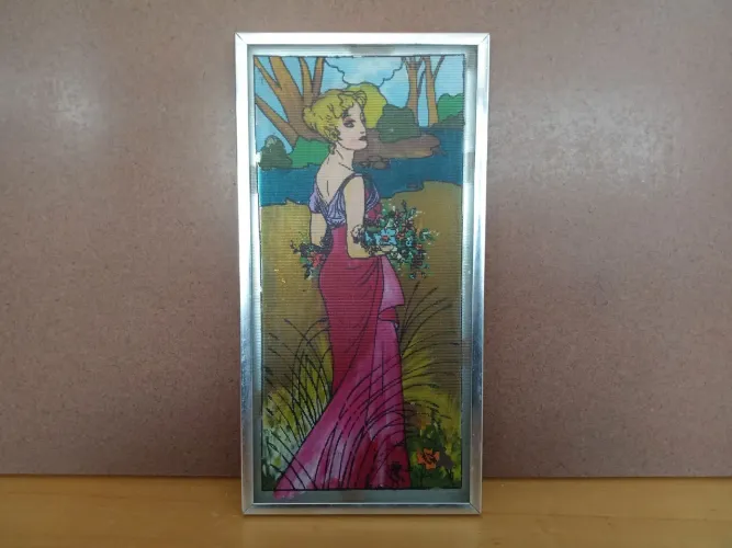 Quadro Pintura com Moldura de Alumínio