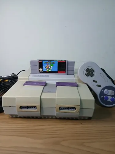 Super Nintendo Fat + Mario World Original