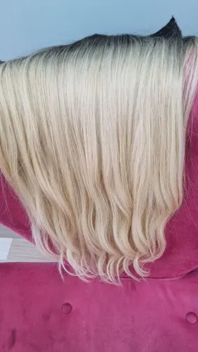 Cabelo humano brasileiro loiro pérola 55cm 65cm 70cm varejo e atacados 