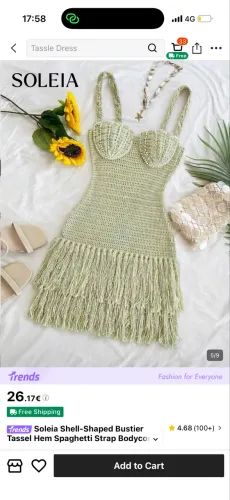 Vestido Verde Crochê