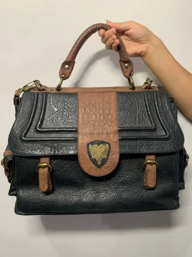 Bolso de couro legítimo cavalera