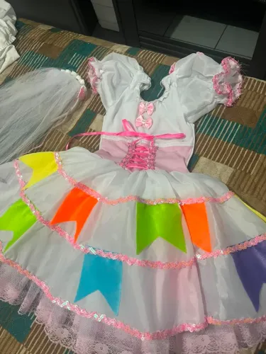 Vestido de são João 4 a 6 anos