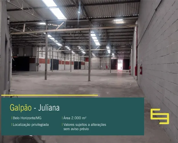 Galpão para alugar em Belo Horizonte MG no bairro Juliana