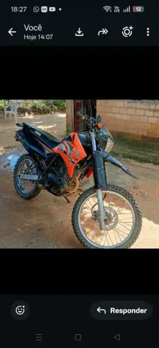 Lander 250 cc,cor laranja