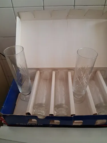 Copos champanhe  de cristal lapidado 