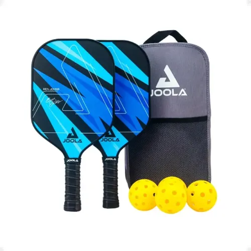 Kit Pickleball Joola Ben Johns Blue Lightning - Com 2 Raquetes 4 Bolas e 1 Bolsa