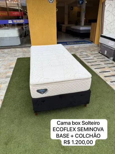 Cama box SOLTEIRO ECOFLEX SEMINOVA TOP - ENTREGO