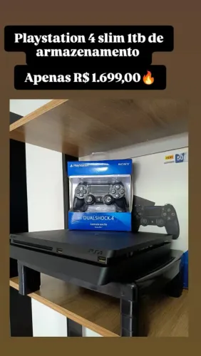 PS4 slim impecável com suporte total ao cliente
