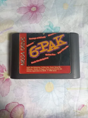 Cartucho sega mega drive 6 pak