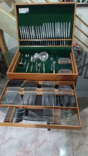 Faqueiro Hércules Inox Vintage - 130 Peças - Início dos Anos 70