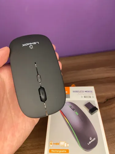 Mouse sem Fio Led RGB Ley-181 LehMox