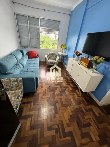 Alugo apartamento mobiliado frente mar com 2 dormitórios no José Menino em Santos -SP