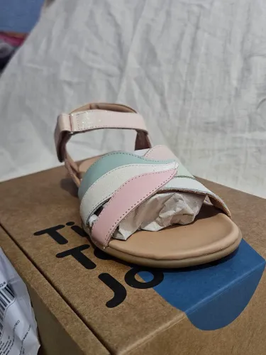 Sandália Infantil Correr e Brincar - Petal -<br>Rosa/Branco/Verde - Tip Toey Joey