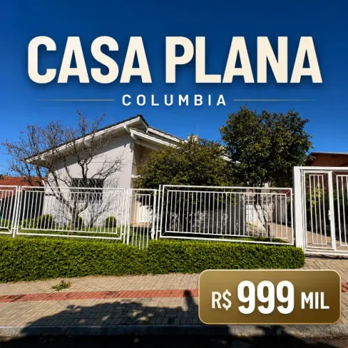 Casa plana à venda no Columbia | Parque das Palmeiras | Chapecó