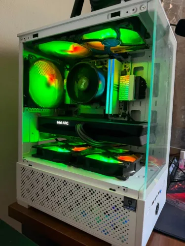Gabinete, Fan Argb, Controladora, Fonte e Cooler box.
