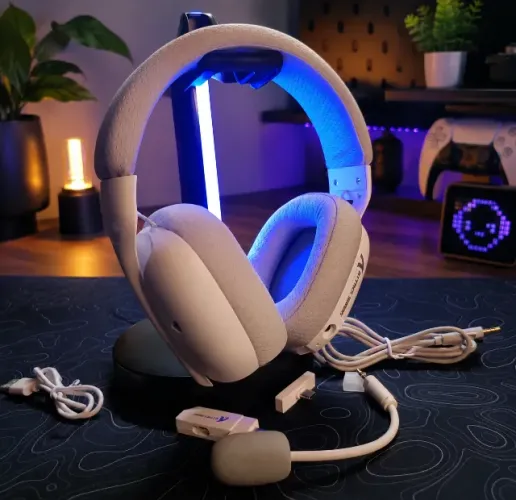 ATTACK SHARK L80PRO HEADSET GAMER SEM FIO - TRI-MODE (2.4G, BLUETOOTH E P2), ULTRA LEVE