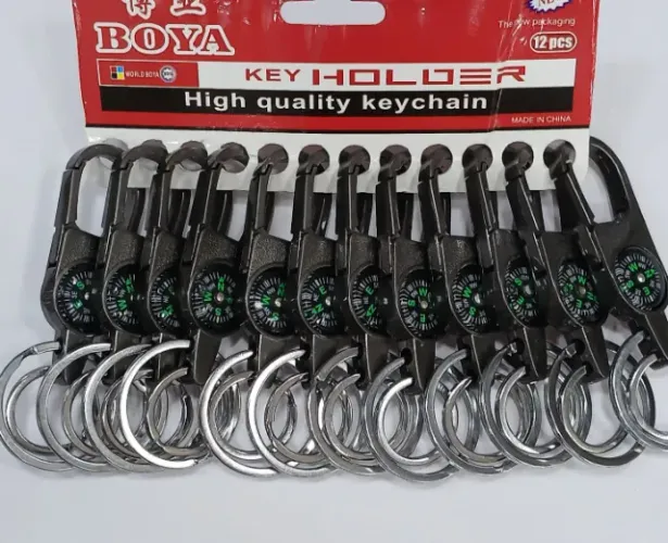 Dúzia Chaveiro Multifuncional Aço Inox Vários Modelos Com Abridor De Garrafa E Bússola