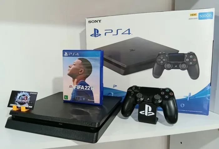 Playstation 4 Slim 500GB. Garantia 3 meses aqui na LOJA FABGAMES 