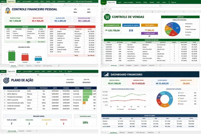 ? FAÇO PLANILHAS PERSONALIZADAS NO EXCEL ?