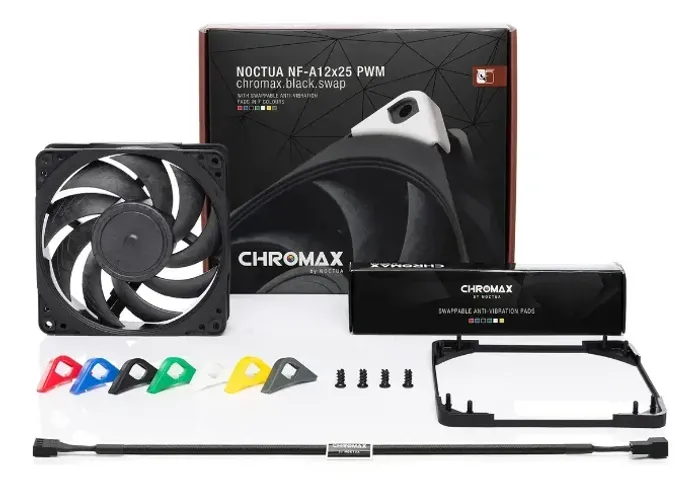 Cooler Ventilador Noctua Nf-a12x25 Pwm Chromax.black.swap