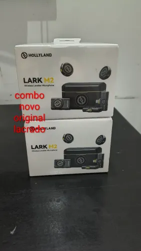 Microfone de lapela Hollyland Lark M2 Combo completo.