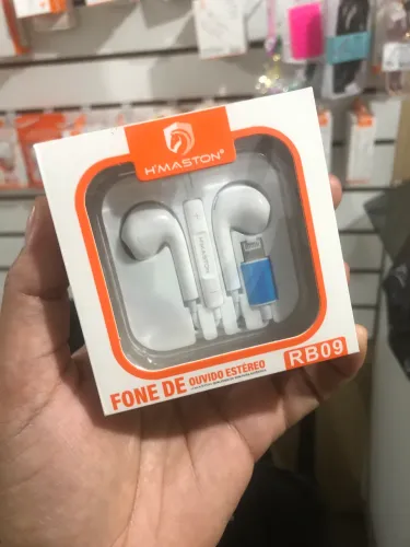 Fone de ouvido com fio para iPhone iOS Lightning