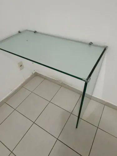 Bancada de estudos em Vidro incolor 15mm de espessura