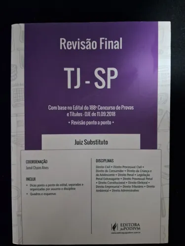 Livro Revisão Final TJ-SP Juiz Substituto Jamil Chaim Juspodivm
