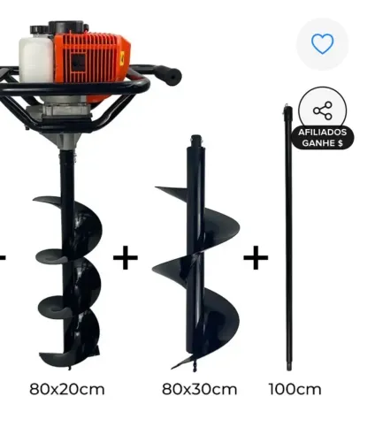 Vende- se Perfurador Solo Carbon Fak Gasolina 80x20/30 Extensão 1m