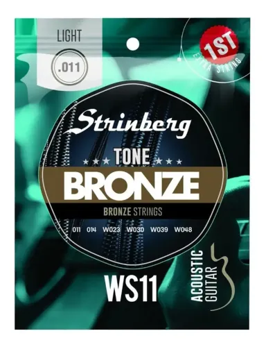 Encordoamento Violão Aço Strinberg WS11 Light 011 Bronze 6 Cordas