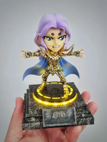Figura colecionável Cavaleiro Mu de Áries, Cavaleiros do Zodíaco Cosmos Burning Collection