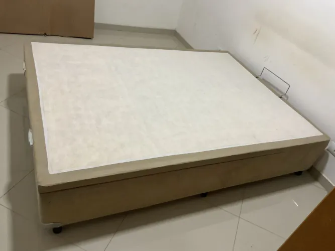 Cama BoX probel em suede se colchão