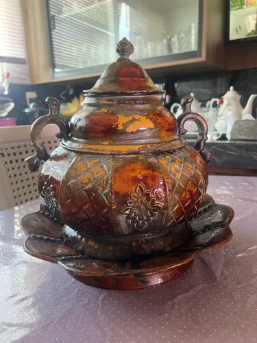 Potiche decorativo em latão raríssimo