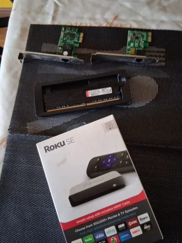 Torrando: Roku tv Full HD + memória RAM DDR 4 8 GB + duas placas de rede giga LAN PCI x1