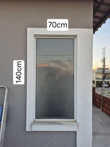 Janela fixa alumínio branco + vidro