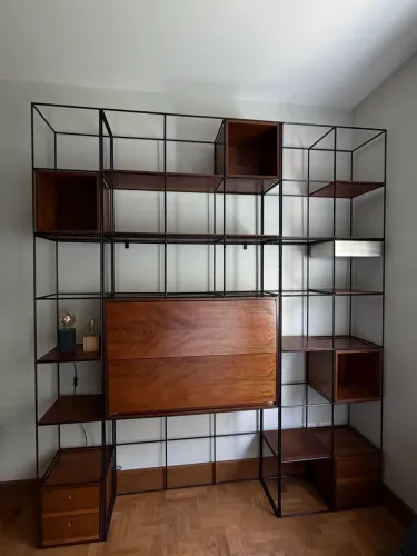 Estante modular grande BM Estúdio | com escrivaninha | 2,50m altura