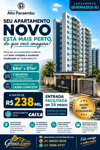 Imóvel para venda tem 57 metros quadrados com 2 quartos em Queimados - Queimados - RJ