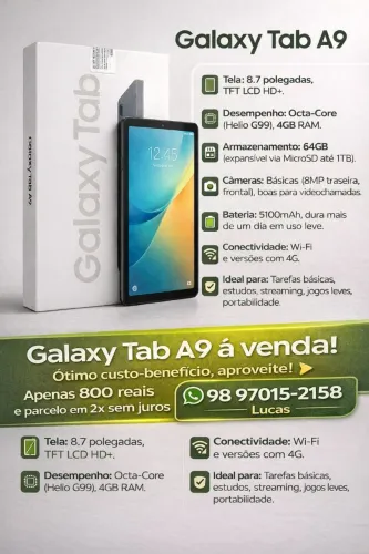 VENDO TABLET NOVO/NUNCA USADO