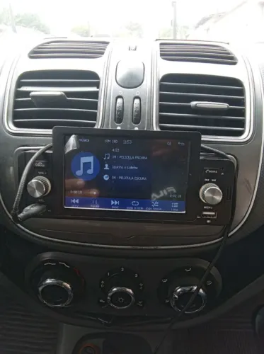 Multimídia  1din com carplay android auto