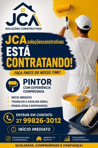 Vaga pra Pintor / auxiliar de obra geral