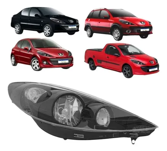 Farol Peugeot 207 2009 A 2015 Hoggar 2010 A 2015 Ld Novo Direito/passageiro