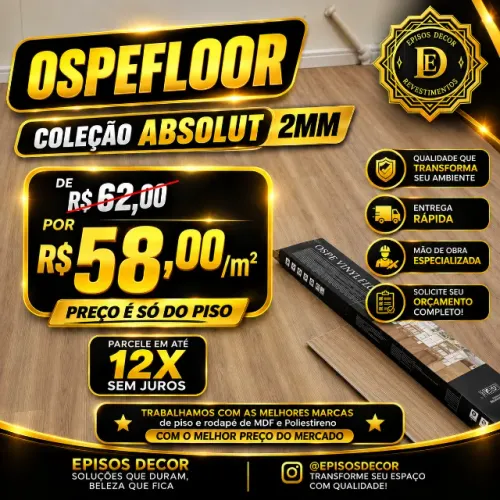 Piso Vinilico Ospefloor Absoltu 2mm