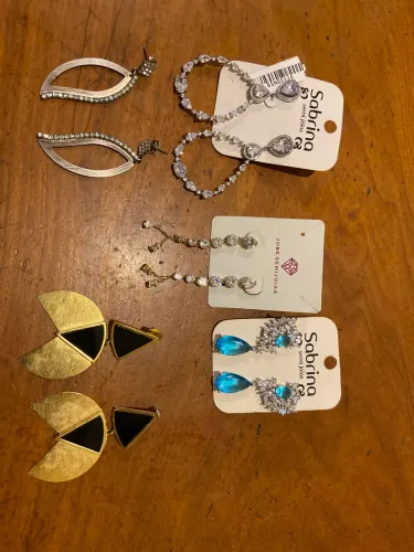 Kit de brincos semi joias