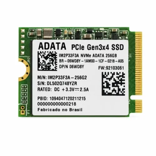 SSD M.2 NVMe ADATA 256GB PCIe 3.0 - IM2P33F3A-256G2