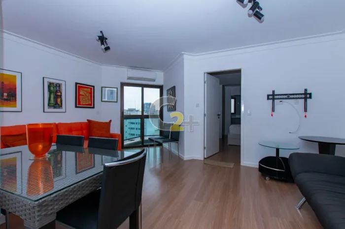 Apartamento para locação em Pinheiros, Mobiliado, com 57m², 1 quarto e 2 vagas