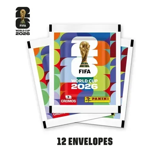 Kit 120 envelopes de figurinhas da copa 2026 panini 