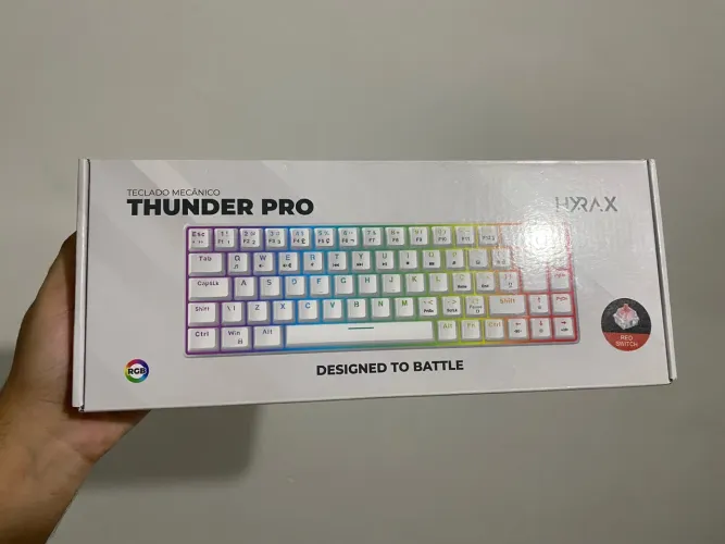 Teclado gamer mecânico branco