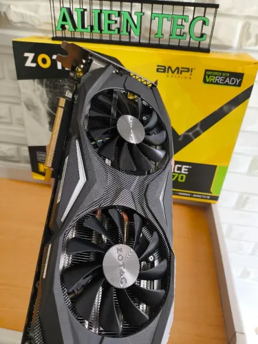 Placa de vídeo GTX 1070 AMP Edition 8gb c/ Caixa Ac cartão de crédito 