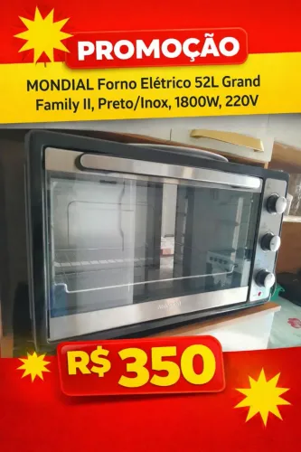 FORNO ELÉTRICO MONDIAL 52L