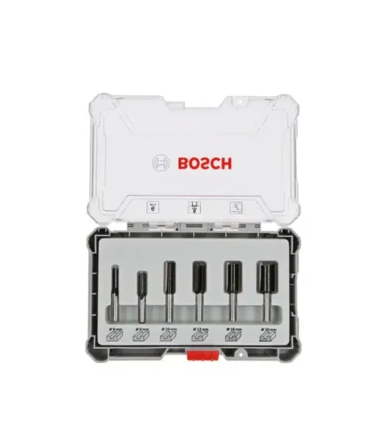 Set de Fresas Retas Haste de 6mm 6 peças Bosch